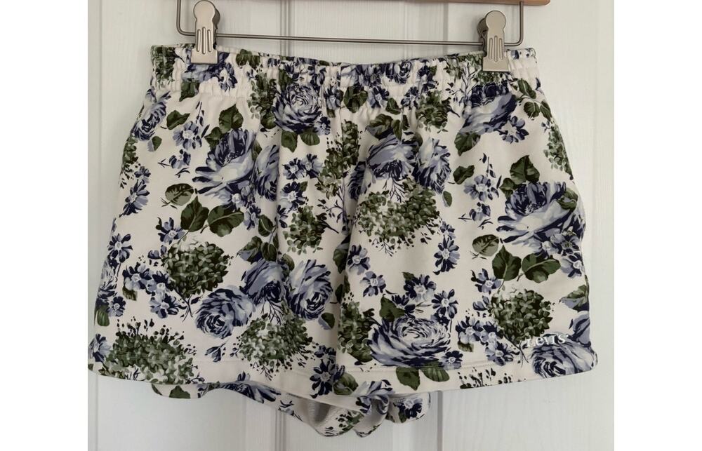 Levi's Elastic Waist Jogger Shorts Floral Blue Flower Shorts Small